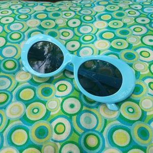 Accessories | Blue Retro Clout Goggles Sunglasses Rapper Oval | Poshmark